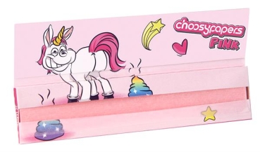 Choosypapers King Size Slim Zigarettenpapier Puking Unicorn Einhorn Pink